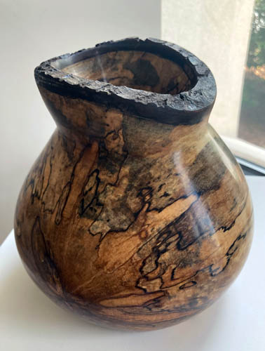 Spalted maple vessel (wood)