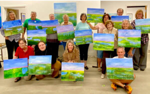Paint & Sip Class Completed Projects Image