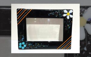 fused glass photo frame