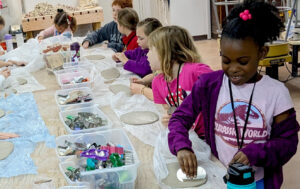 kids creating ceramics at the Turner Center