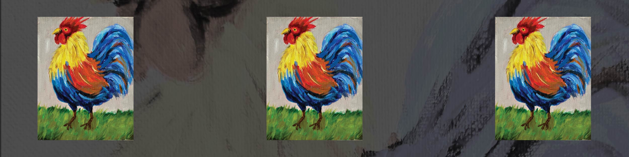 acrylic rooster
