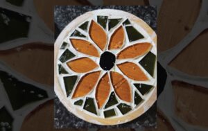 glass mosaic coaster