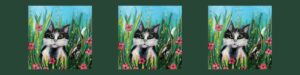 Hunter Pope cat in flowers